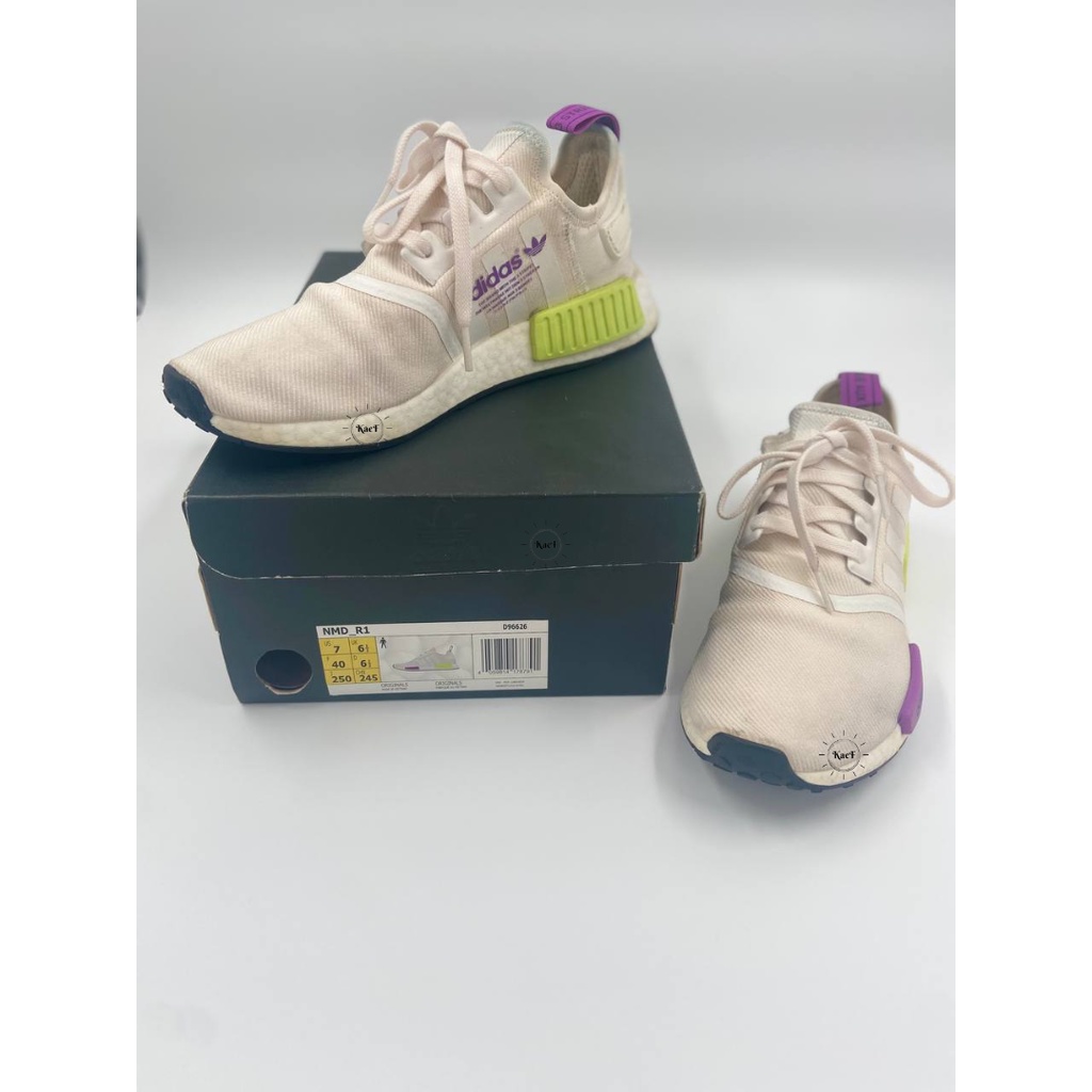 Adidas NMD R1 Chalk White Semi Solar Yellow