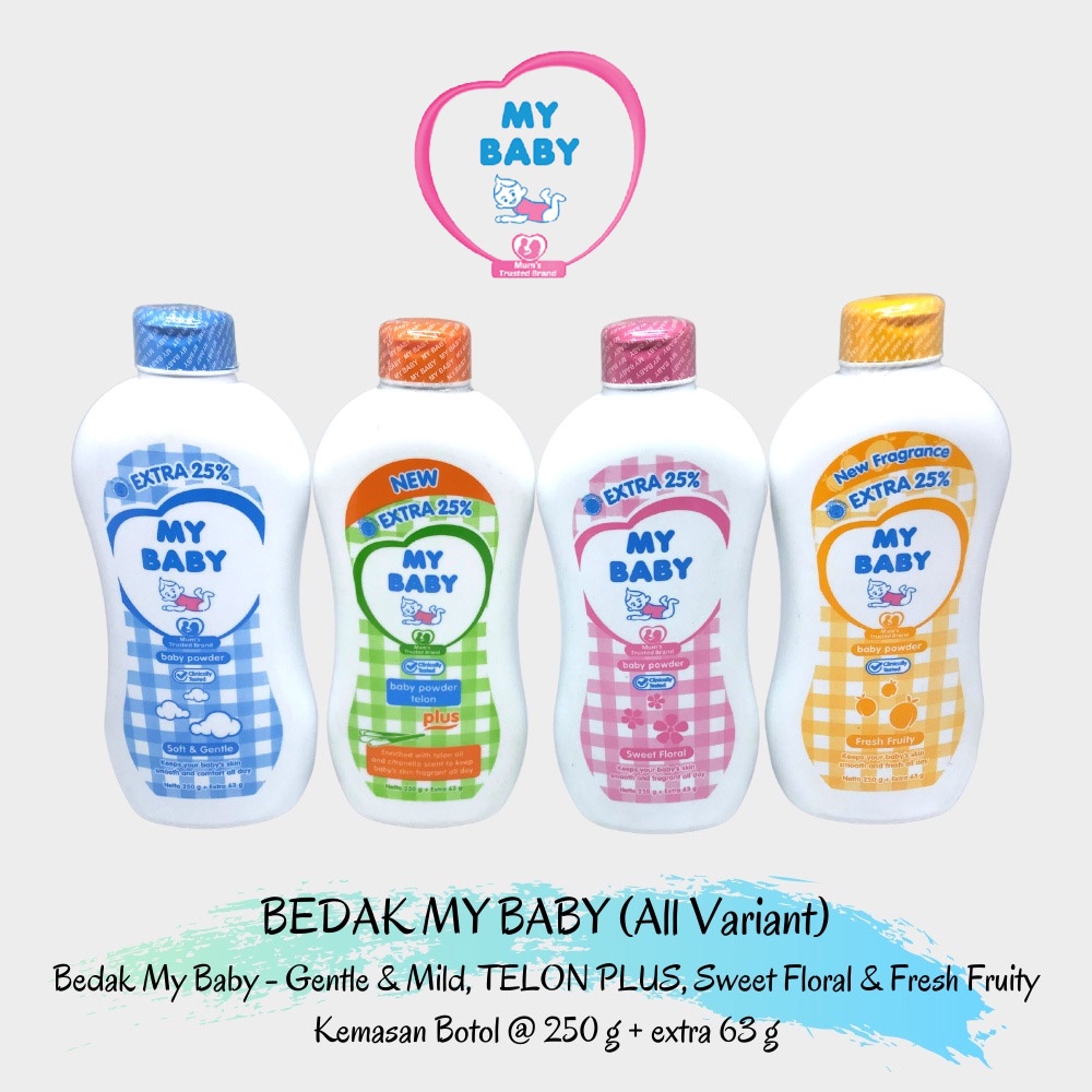 My Baby Powder Bedak Tabur Bayi 250g + Extra 63g