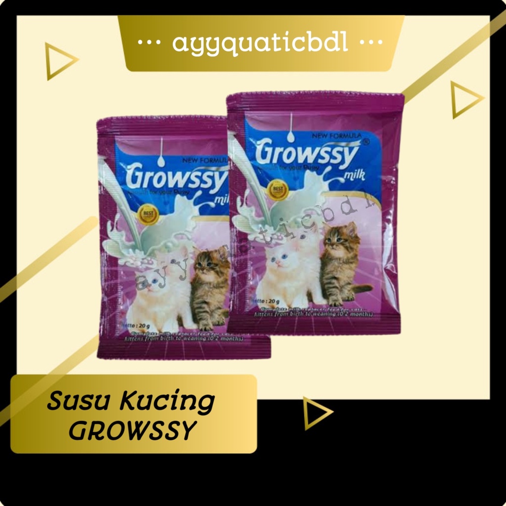 GROWSSY KUCING 1 SACHET 20gr - Susu Anak Kucing Kitten Cat Milk