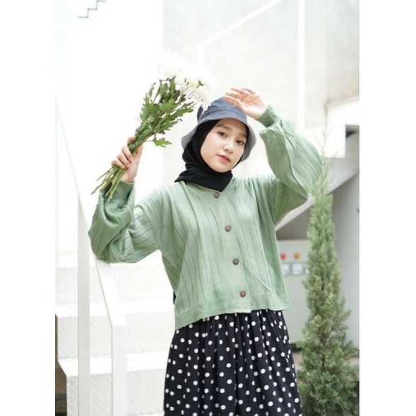 CARDIGAN CROP AMELYA | CARDY CROP | CARDY KNIT/ KARDIGAN RAJUT