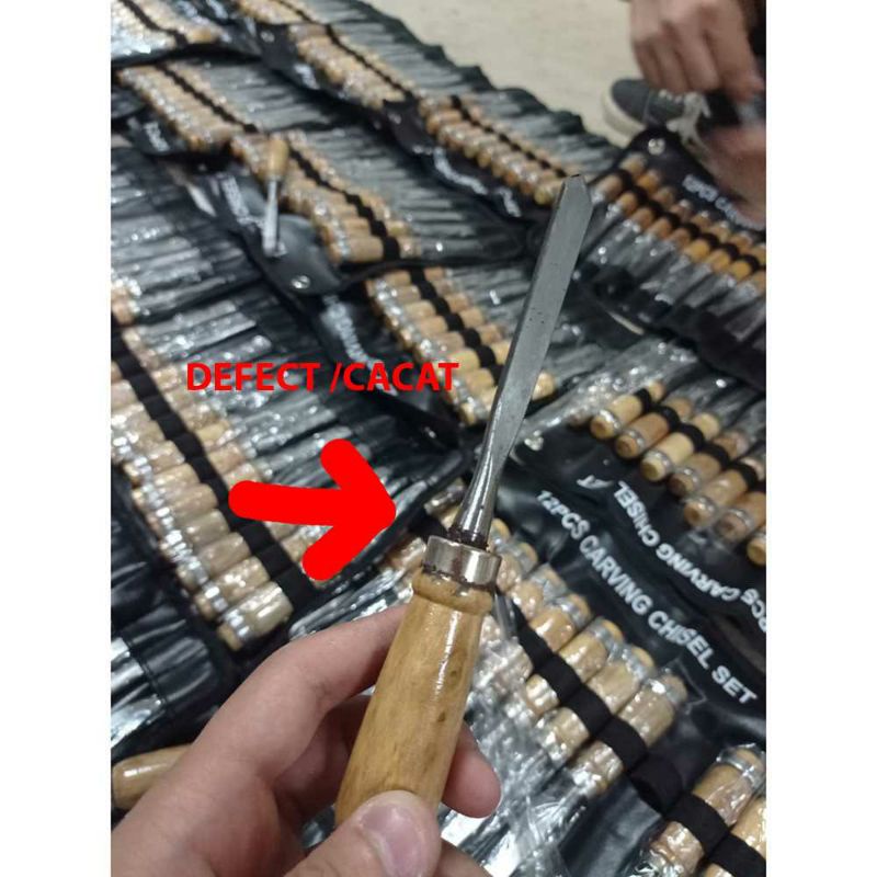 ISI 12pcs Pisau Pahat Kayu Bubut Kayu Alat Ukir Tatah Kayu