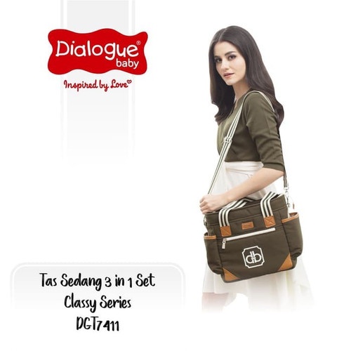 Dialogue Baby Tas Sedang 3 in 1 Set Classy Series DGT 7411 - Termurah Lembut