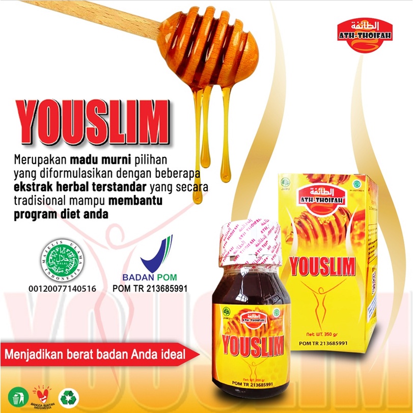 

Madu Diet At thoifah Ganti nama Madu youslim - Madu penurun berat badan - 350gr