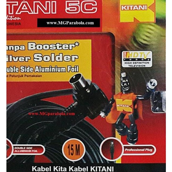 Kabel coaxial kitani 5C/RG6 15M