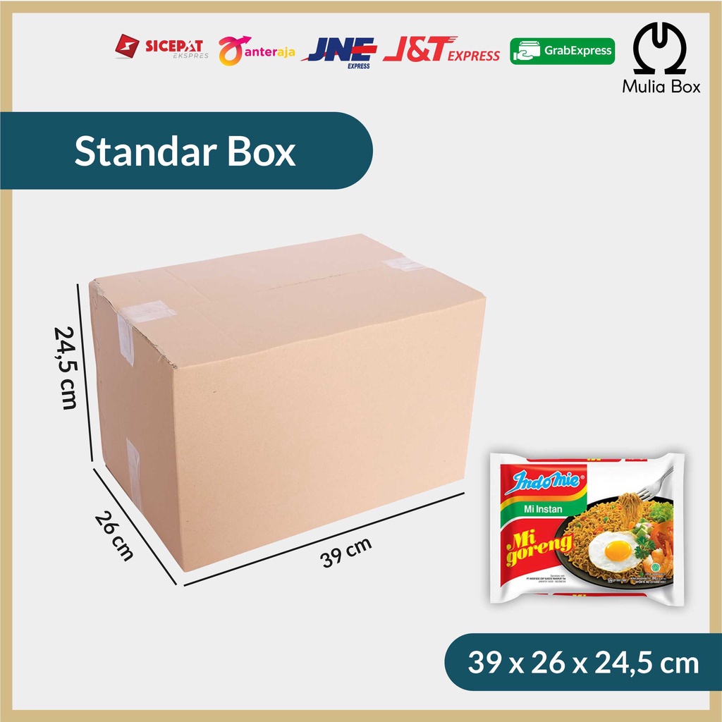 

Kardus Packing Standar Box 39 x 26 x 24,5 cm Corrugated Karton Dus Besar Polos Packaging Serbaguna