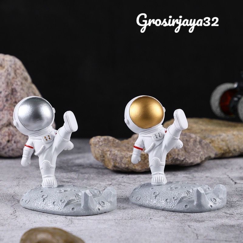 Phone Holder Hp motif Astronot HD60 HD-60 stand Handphone dudukan hape di meja hiasan ruangan penyangga Henpon bentuk astronaut