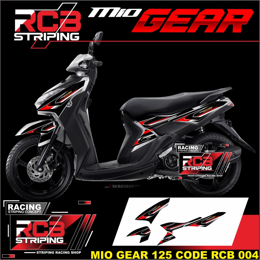 Striping sticker mio gear 125 - striping mio gear variasi - Striping Yamaha Mio Gear 125 RCB 004