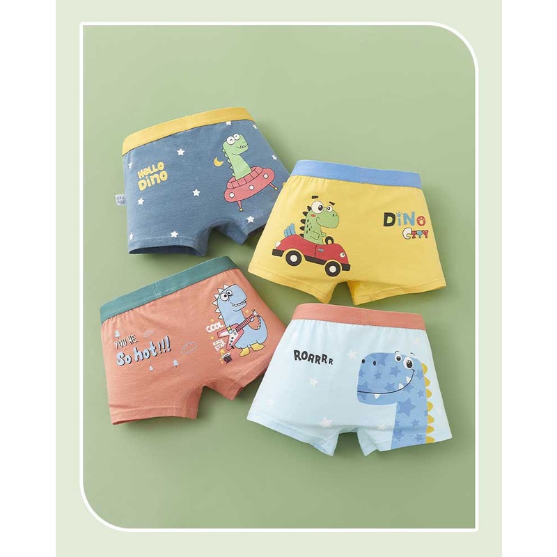 CD Anak Cowok UNderwear SET BOXER ANAK LAKI LAKI MOTIF DINO 22186