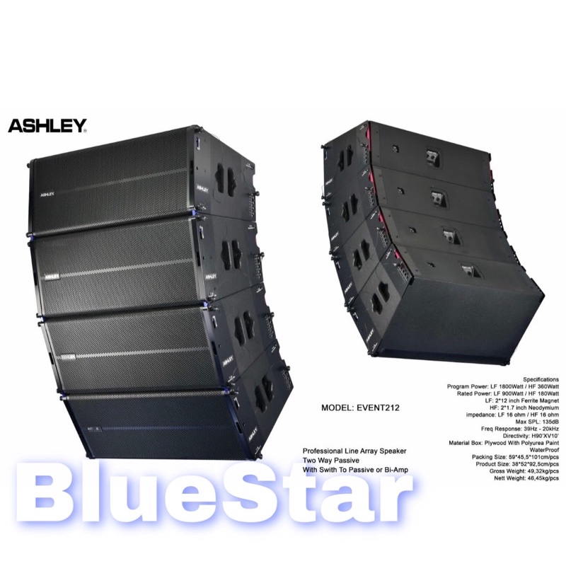 Speaker Line Array Ashley Event 212 Original 12 inch Passive