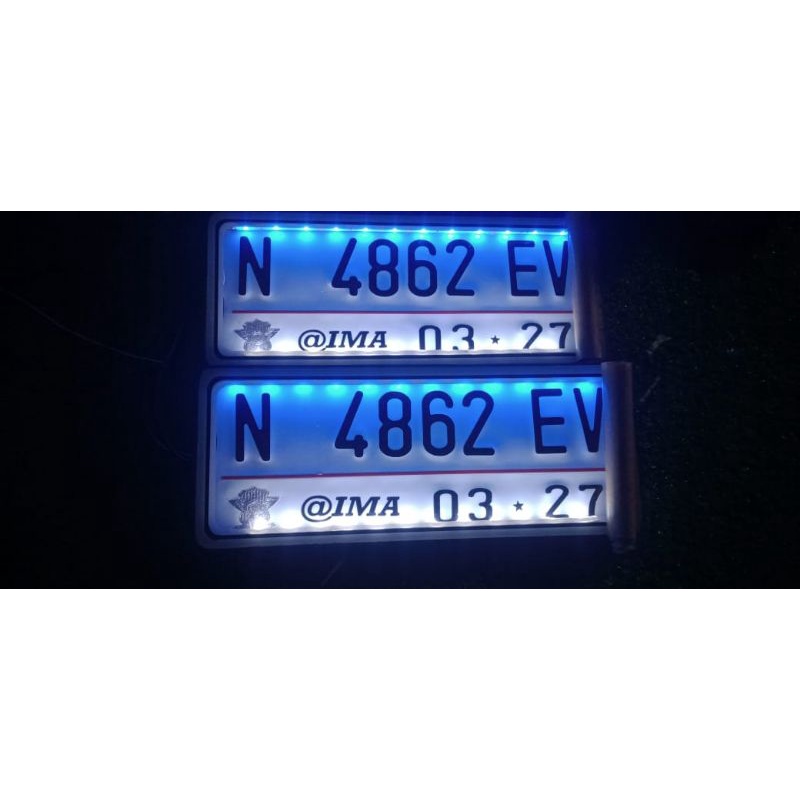 Plat Nomer Putih Lampu