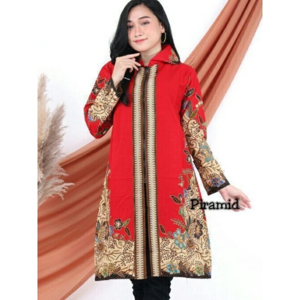 TUNIK BATIK - ATASAN BATIK WANITA MODERN KEKINIAN JUMBO LD 120 TUNIC