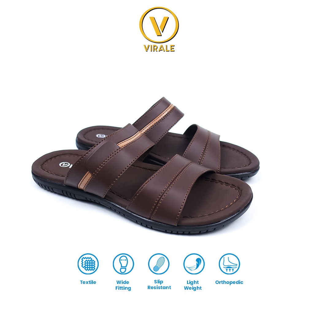 Sandal Kulit Pria Dewasa Model Casual Terbaru VINCI 11