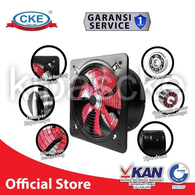 Exhaust Fan Drum CKE 12 Inch Booster Fan Duct Fan Exhaust Dinding