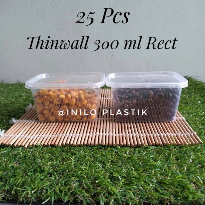 TERMURAH Thinwall DM Rect 300 ml / Kotak Makan Plastik DM 300 ml