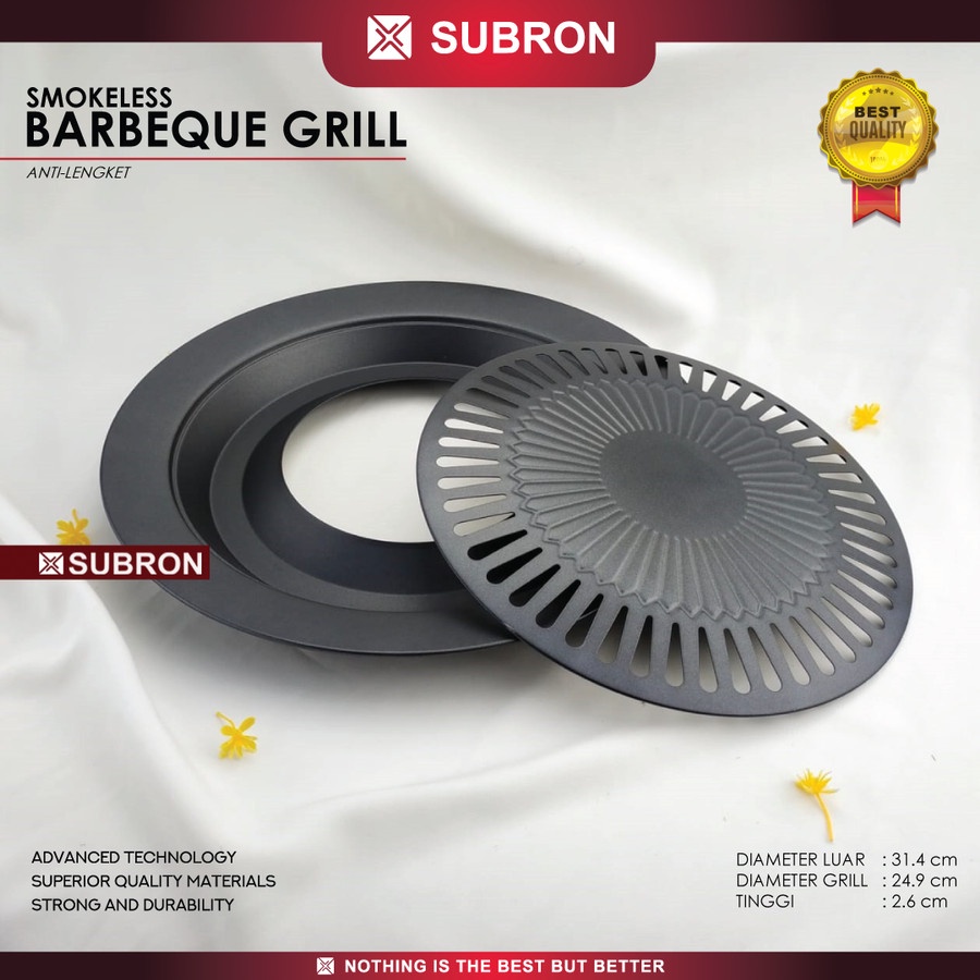 Panggangan 32cm BBQ Grill Anti Lengket - SUBRON