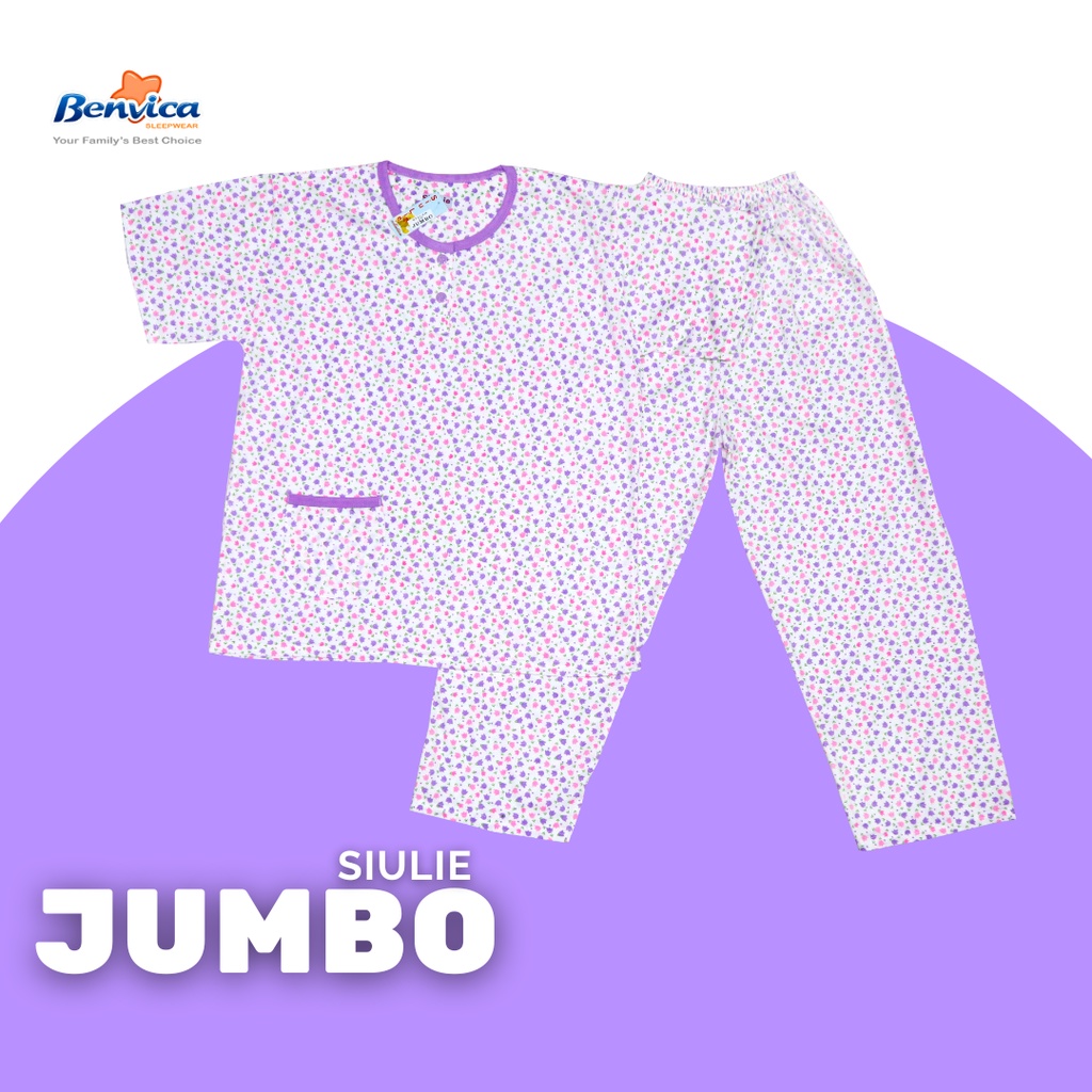 BAJU TIDUR CELANA PANJANG JUMBO KAOS LENGAN PANJANG SIULIE - C