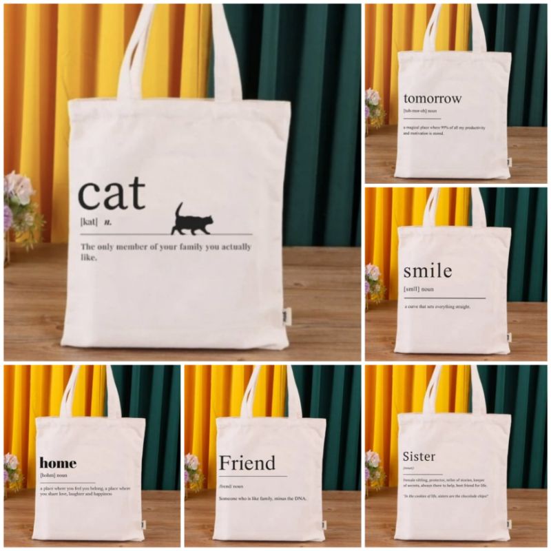 Tas Tote Kata-Kata 37 x 29