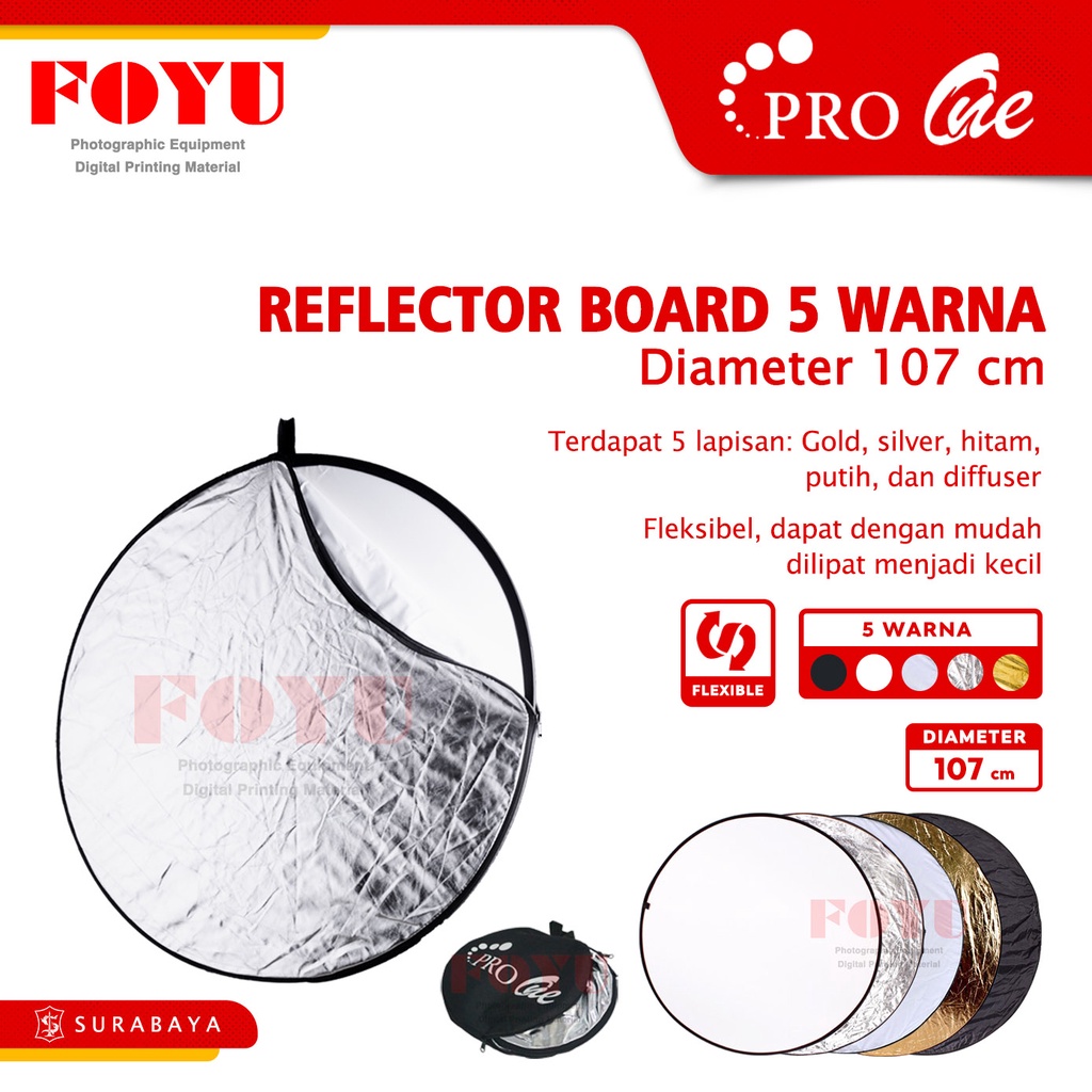 Jual Reflector Board Papan Reflektor Cahaya Studio Foto Pemantul In