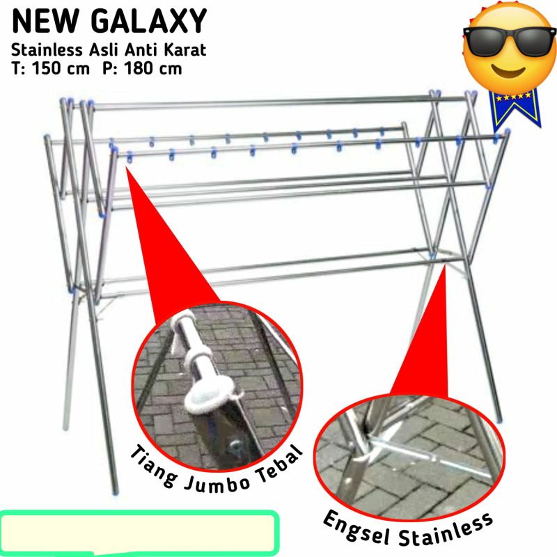 JEMURAN BAJU JUMBO STAINLESS