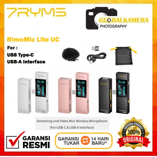 7RYMS RimoMic Lite UC Mini UHF Wireless Microphone USB Type-C Devices