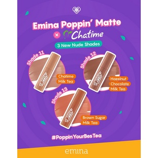 (BESTSELLER)Emina poppin matte X Chatime (limites edition)