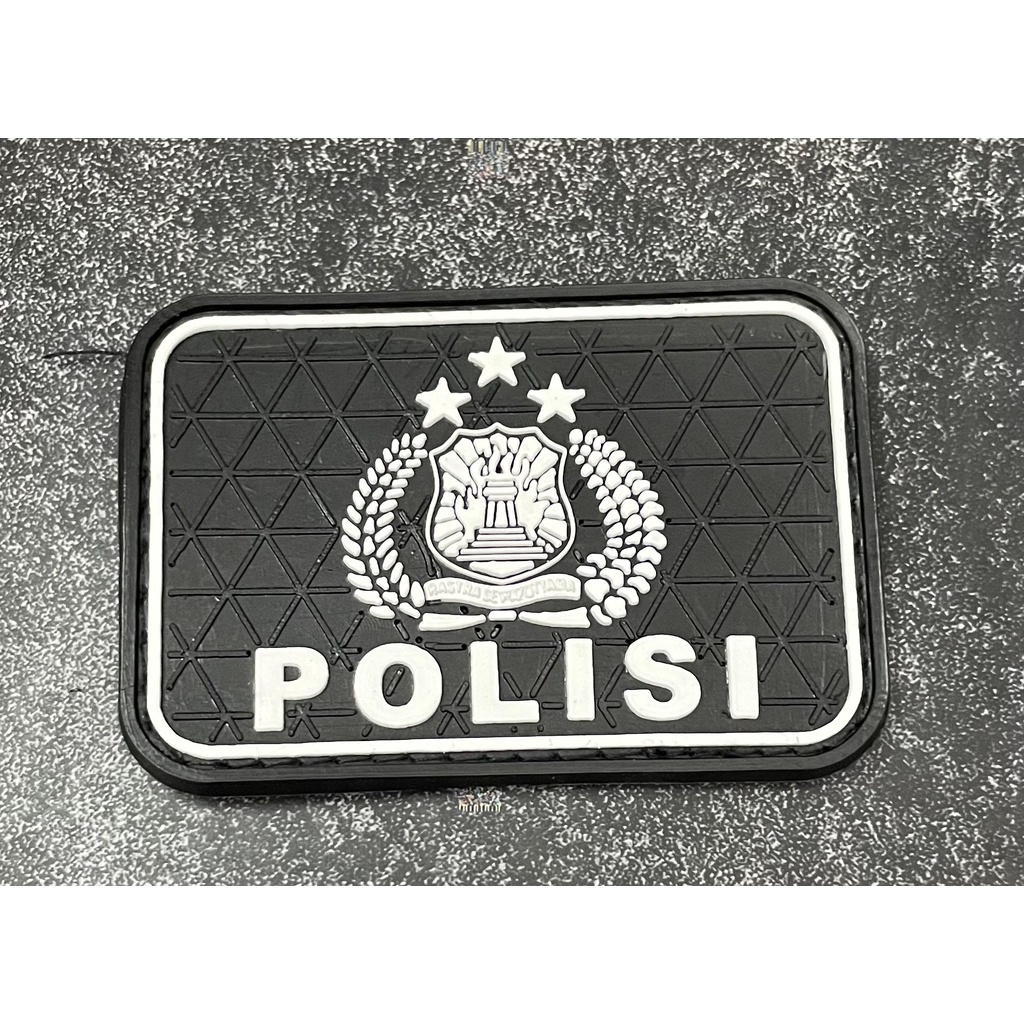 Patch Polis* (Logo+Tlsn Pth) - Patch Velcro Police - Prepetan Polis* Tribrata - Velcro Karet