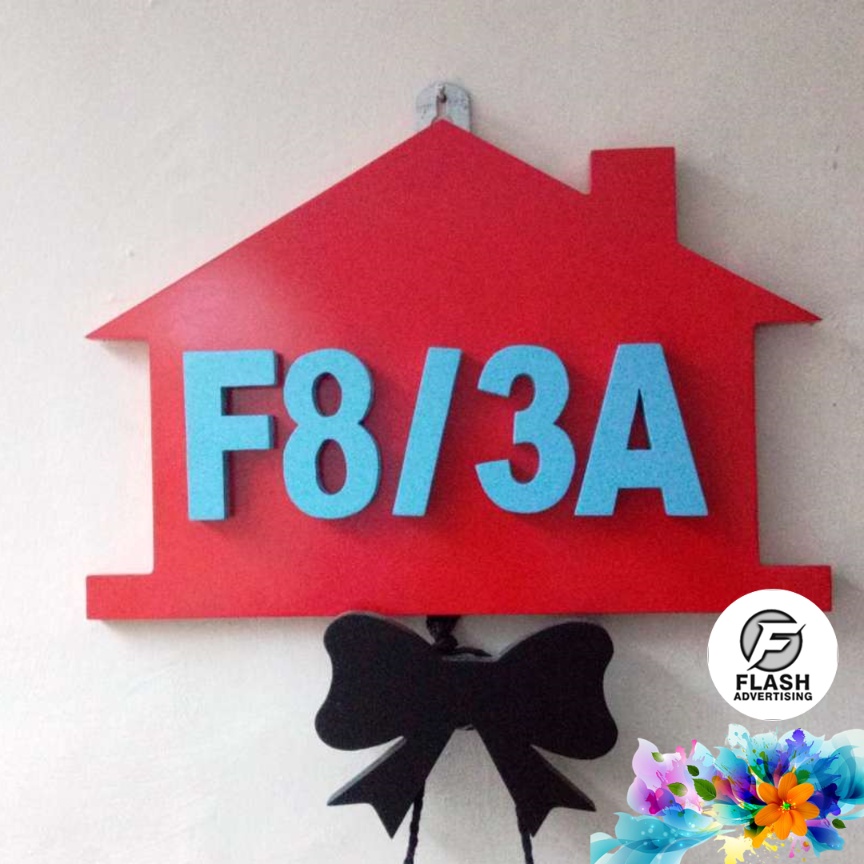 Nomor Rumah max 5 nomor/huruf Rumah Kayu Angka Rumah Wooden Home Number Huruf Timbul MDF (Huruf)