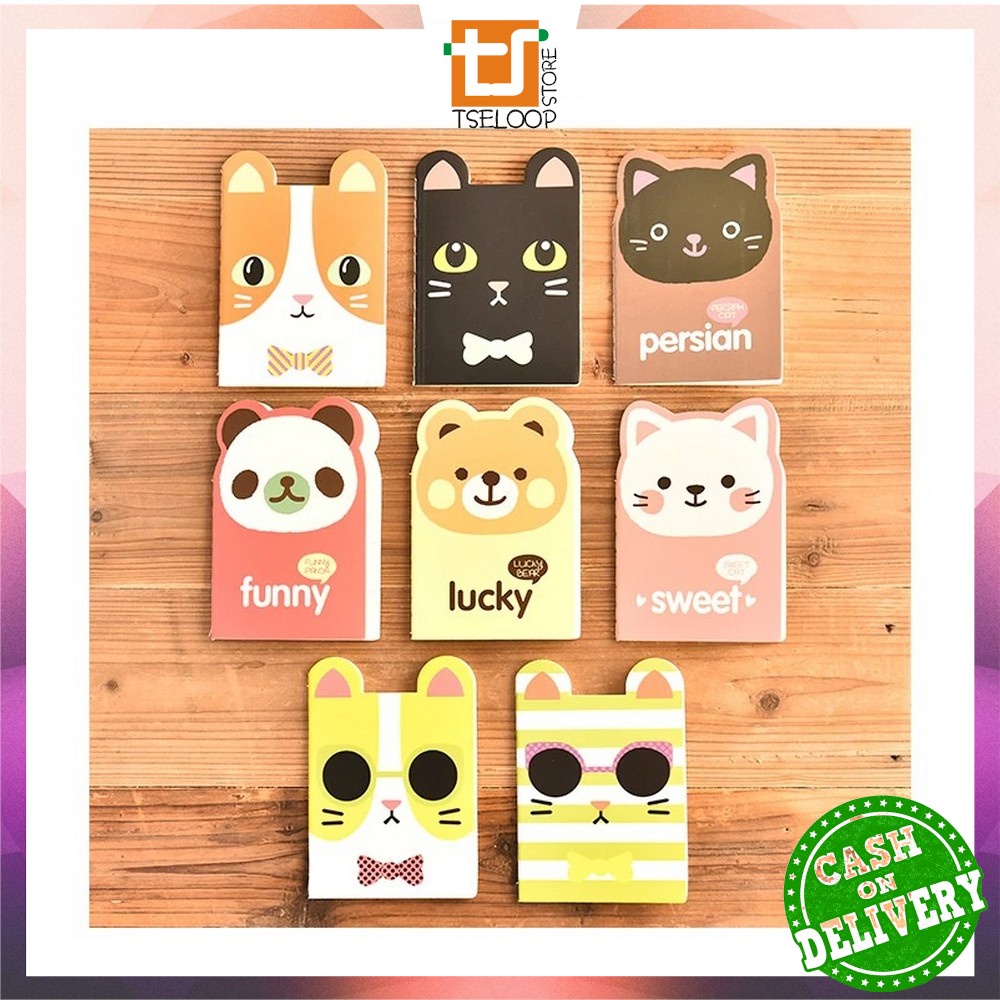 

OFM-A40 Buku Tulis Memo Kecil Mini Motif Karakter Kartun / Note Book Buku Catatan Kartun Berkuping Cartoon Mini Book