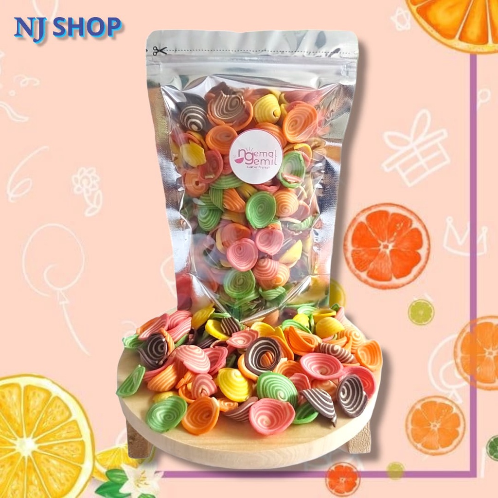 

[Snack Original] - Kuping Gajah Mini Pelangi Homemade Kualitas Premium