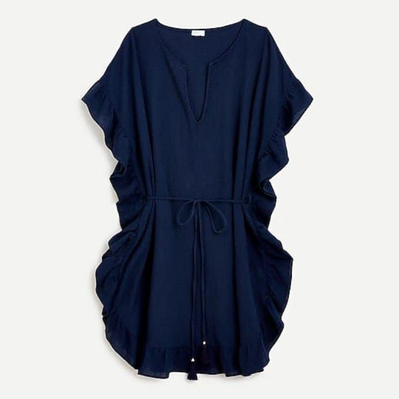 J crew side Ruffle tunic