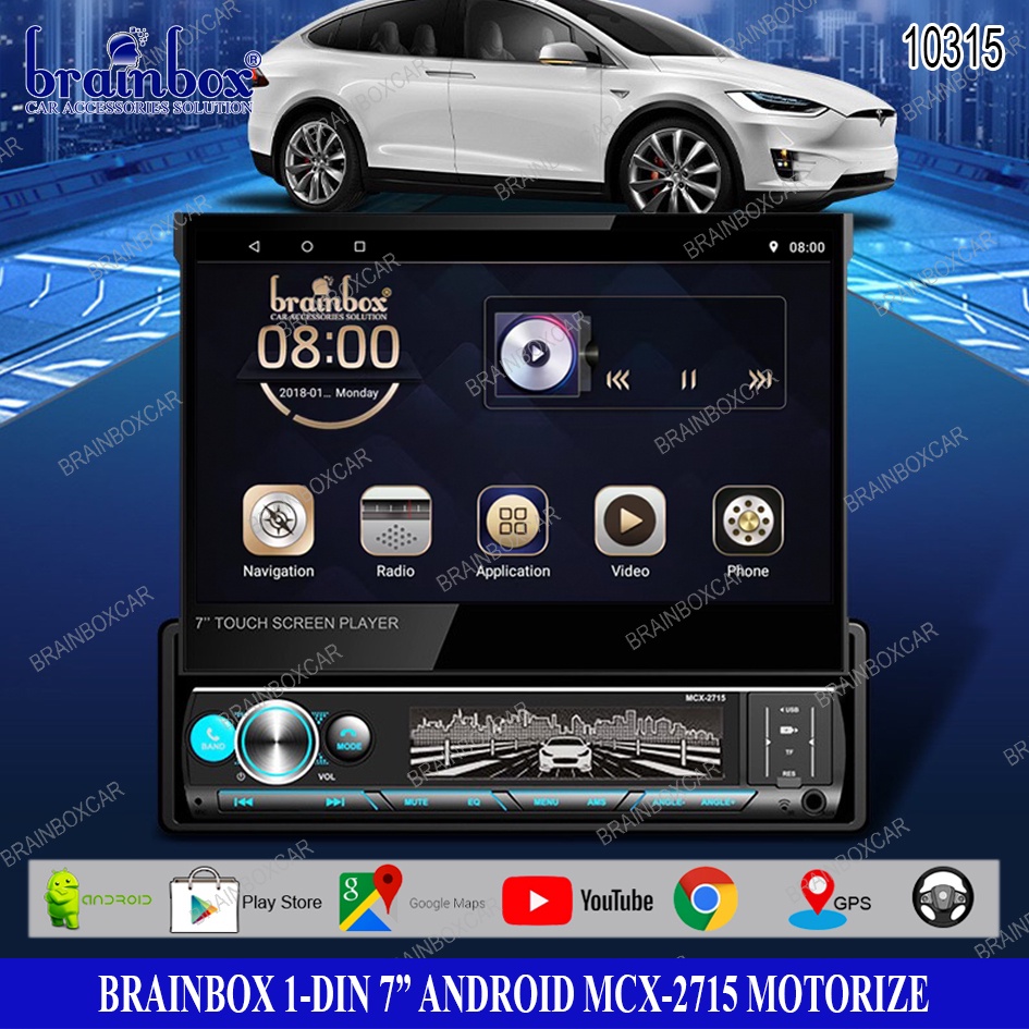 Brainbox Car Headunit Android MCX-2715 Single Din 1-Din 7 Inch Tape Mobil