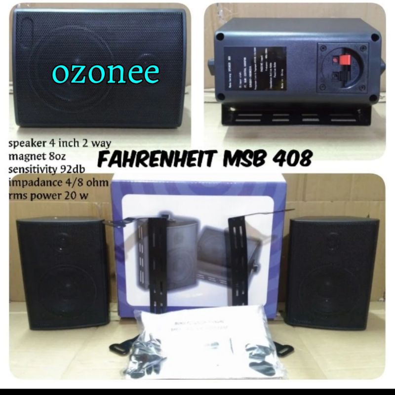 SPEAKER BOX PASIF 4 INCH FAHRENHEIT MSB 408 SEPASANG FREE BRACKET