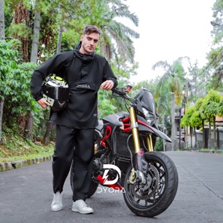 Raincoat DYORA Aussie Series Black / Jas Hujan Pria Wanita DYORA Original Mantel Hujan Cowok Cewek Jas Ujan Setelan Dewasa Remaja Mantol Hujan Dewasa Setelan Jaket Celana Jas Hujan Motor Cowo Cewe Terbaik Kekinian Jumbo Model Kangguru Pria Wanita Premium