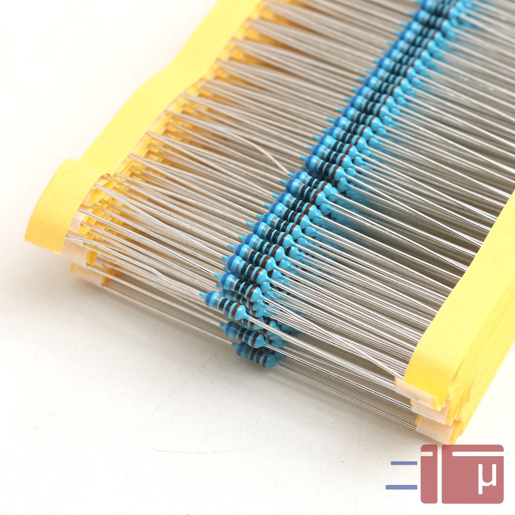x10 Resistor 680R 680 Ohm 1/4W Metal Film 1% Taiwan Kaki Tembaga