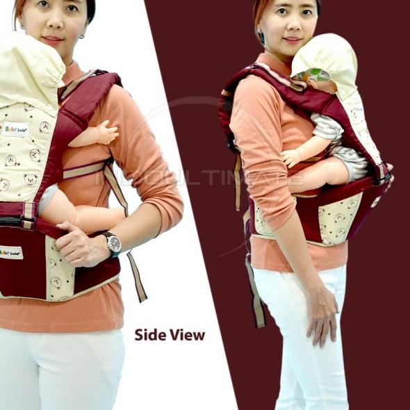 Gendongan Hipseat gendongan bayi duduk BY-477 BABY SMILE baby carrier - Maroon