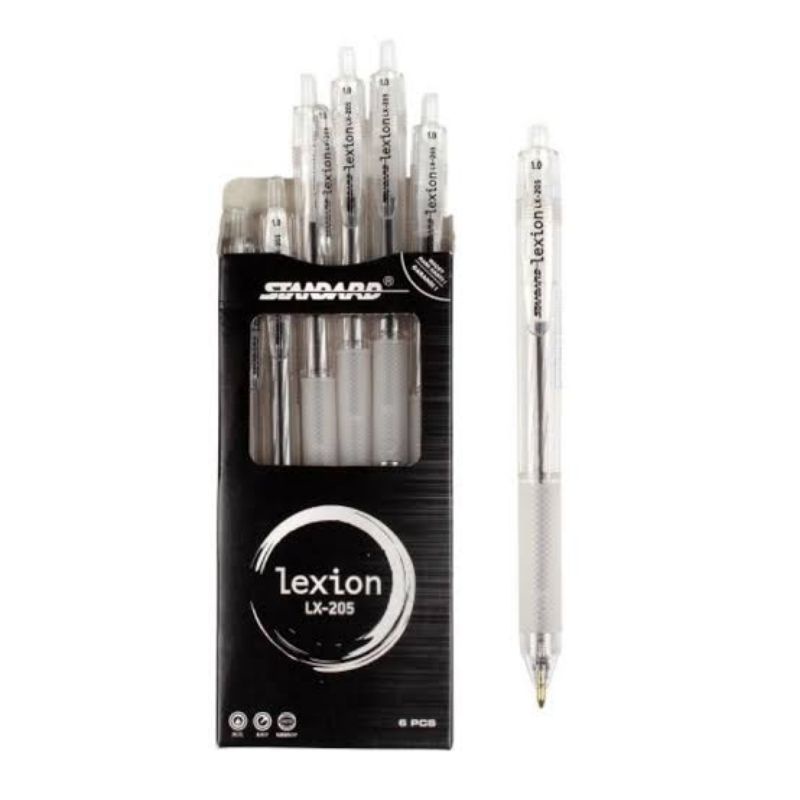 

Pulpen Lexion LX 205 Standard Hitam Isi 6 Pcs