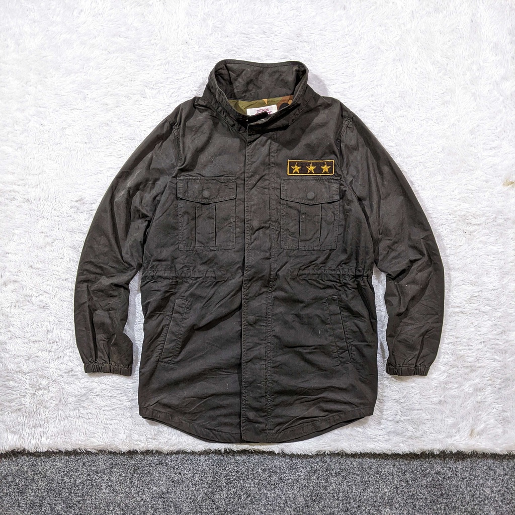 305 - Jaket Army Military Pria Cowok Laki Laki Denim Bar Red Label Second Murah Bekas Original