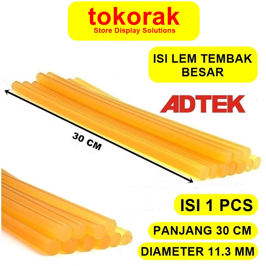 ISI LEM TEMBAK BESAR KUNING - GLUE STICK - LEM BAKAR - REFILL GLUE GUN