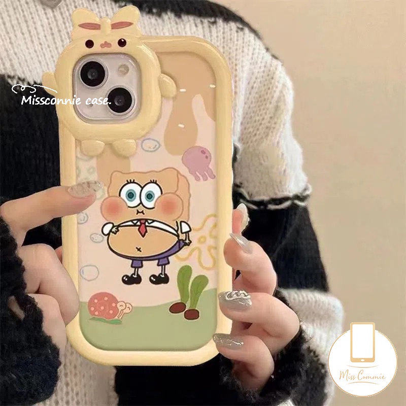 Casing Untuk Samsung A32 A12 A04 A04E A03s A73 A04s A53 A14 A03 A13 A52 A51 A52s A23 A53 A50s A50 A22 A71 A30s A11 A31 A33 A02s A21s Cute 3D Bow Monster SpongeBob Ice Cream Soft Case