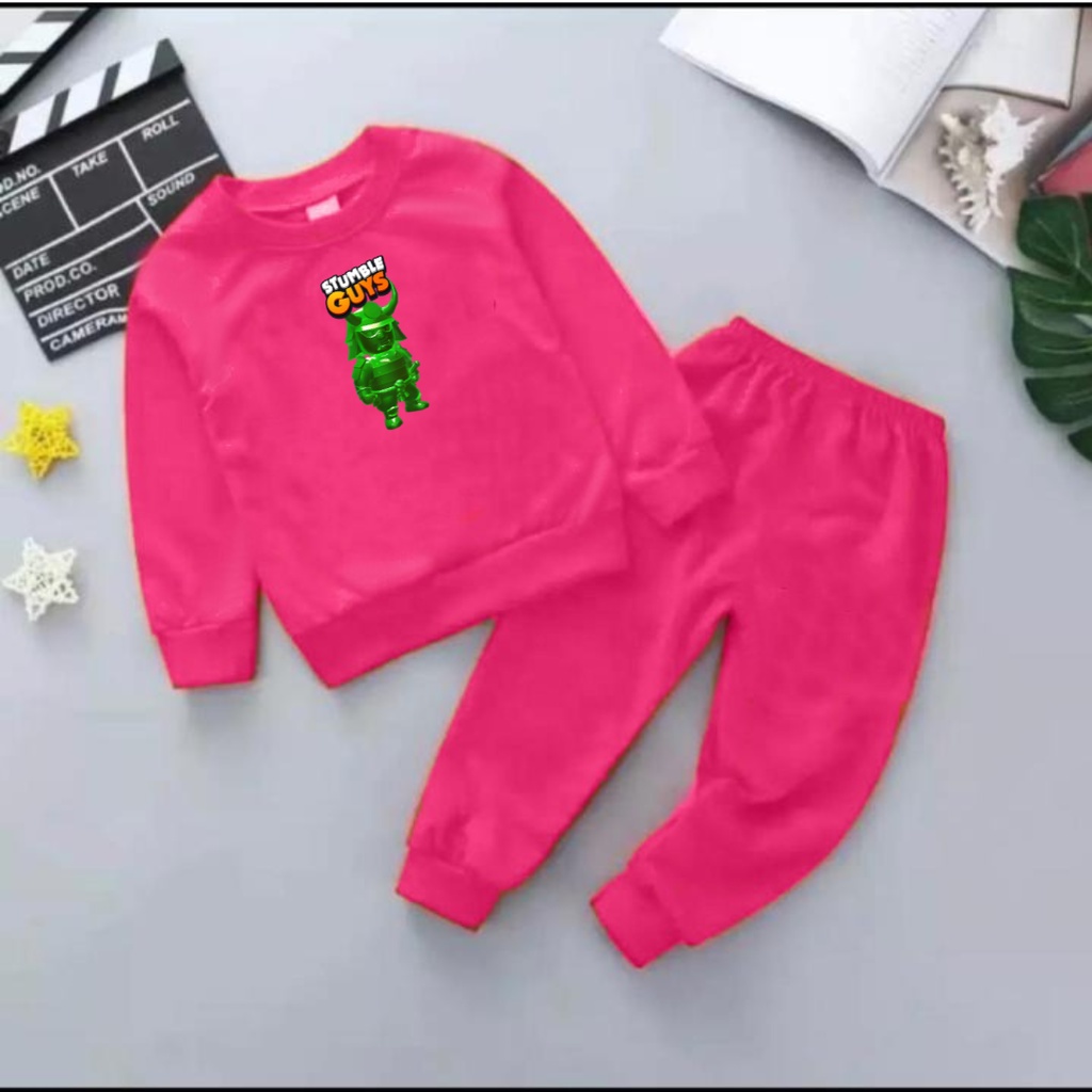 Setelan Sweater Anak Stumble SOGUN Basic Oblong/Set Sweater Anak/COD