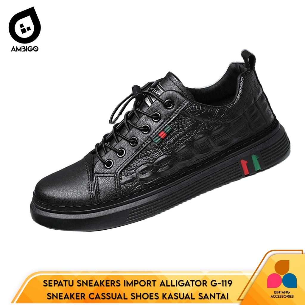 [ 100% IMPORT ] Sepatu Pria Sneakers Import ALLIGATOR G-119 Sneaker Cassual Shoes - Sepatu Kasual Sa