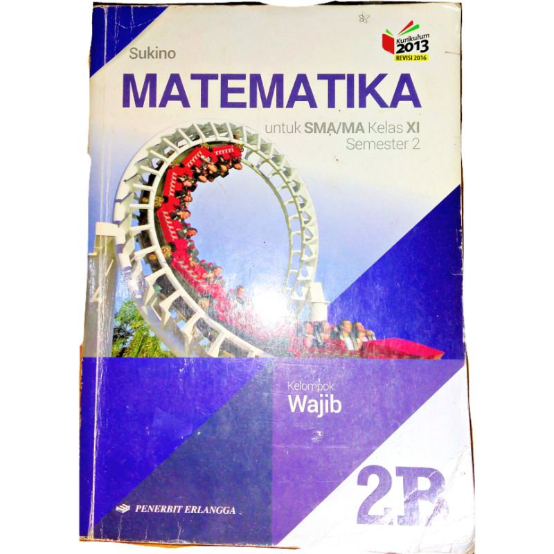 Buku Matematika Sukino SMA  2B - Penerbit Erlangga