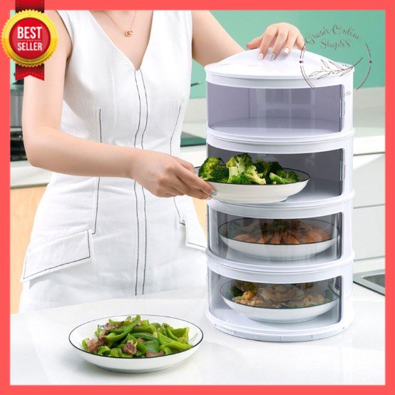 GOS-Z101- Food Storage 4 Layer / Rak Tempat Penyimpanan Makanan / Tudung Saji 4 Susun