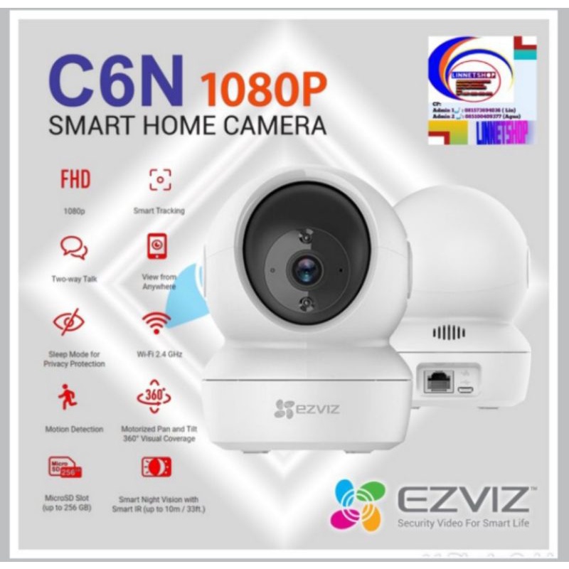 EZVIZ C6N 1080P WIFI CAMERA CCTV SMART IP - 1080P