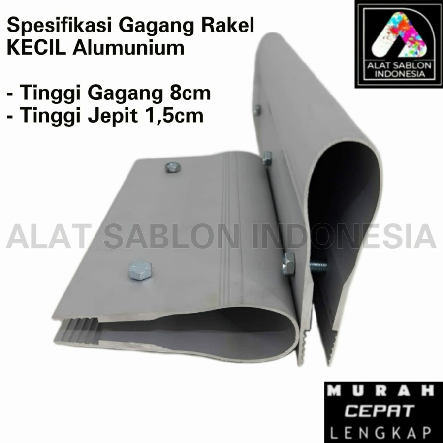 GAGANG RAKEL KECIL ALUMUNIUM  P 25CM ALAT SABLON PEGANGAN RAKEL