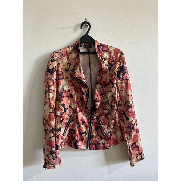 PRELOVED - Fashion Flowery Biker Jacket