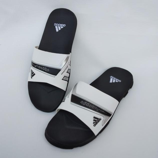 SANDAL PRIA SELOP NITROCHARGE/sandal pria/sandal santai/sandal selop - PUTIH HITAM, 39