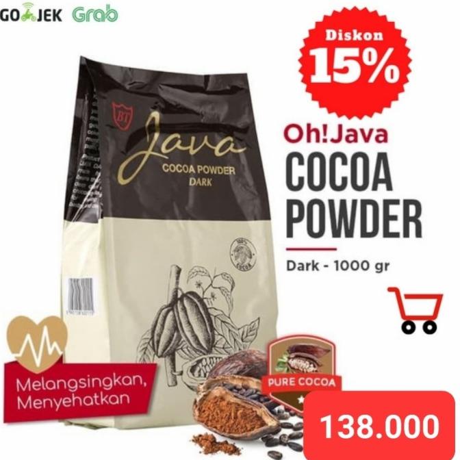 

Oh!JAVA DARK Cocoa Powder 1000g Dark Chocolate| ASLI (Bukan Repack)