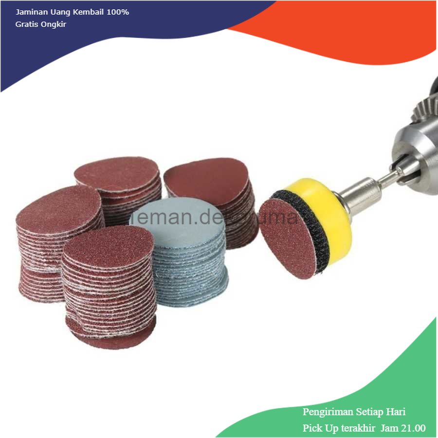 TD-PR2 NEWONE Mata Bor Polishing Fiber Wheel Sanding Disc 100PCS - NEW-1511
