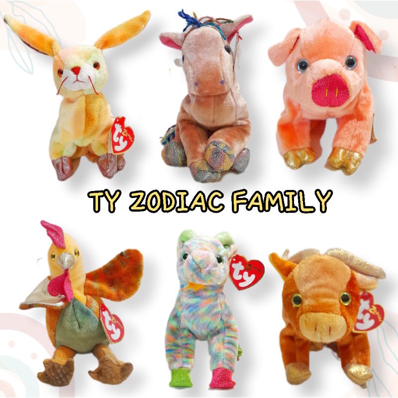 Boneka TY BEANIE BABIES ZODIAC 2000 COLLECTION